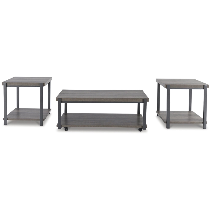 Bowery Hill Contemporary Gray Coffee and End Table - Set of 3