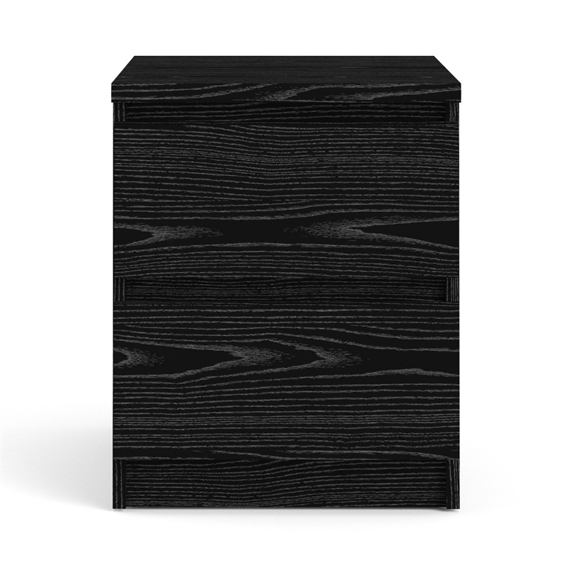 Bowery Hill Set of 3 Double Dresser & 2 Nightstands in Black Woodgrain