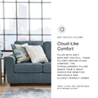Bowery Hill Contemporary Corner-blocked Frame Polyester Blue Sofa