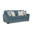 Bowery Hill Contemporary Corner-blocked Frame Polyester Blue Sofa