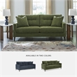 Bowery Hill Mid-Century Corner-blocked Frame Polyester Green Sofa