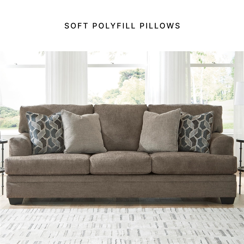 Bowery Hill Contemporary Corner-blocked Frame Polyester Nutmeg Sofa
