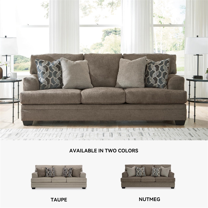 Bowery Hill Contemporary Corner-blocked Frame Polyester Nutmeg Sofa