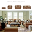 Bowery Hill Traditional Corner-blocked Frame Leather Caramel Sofa