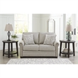 Bowery Hill Transitional Corner-blocked Frame Polyester Dune Loveseat