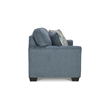 Bowery Hill Contemporary Corner-blocked Frame Polyester Blue Loveseat