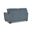 Bowery Hill Contemporary Corner-blocked Frame Polyester Blue Loveseat