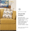 Bowery Hill Contemporary Corner-blocked Frame Polyester Yellow Loveseat