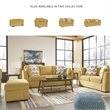 Bowery Hill Contemporary Corner-blocked Frame Polyester Yellow Loveseat