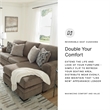 Bowery Hill Contemporary Corner-blocked Frame Polyester Nutmeg Sofa Chaise