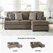 Bowery Hill Contemporary Corner-blocked Frame Polyester Nutmeg Sofa Chaise