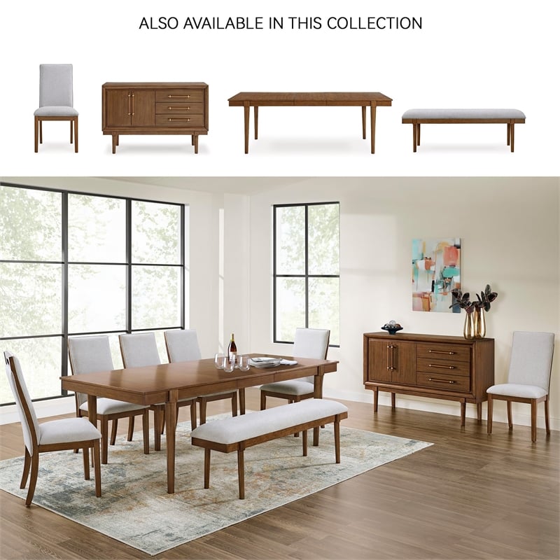 Bowery Hill Modern / Contemporary Wood Dining Server in Brown