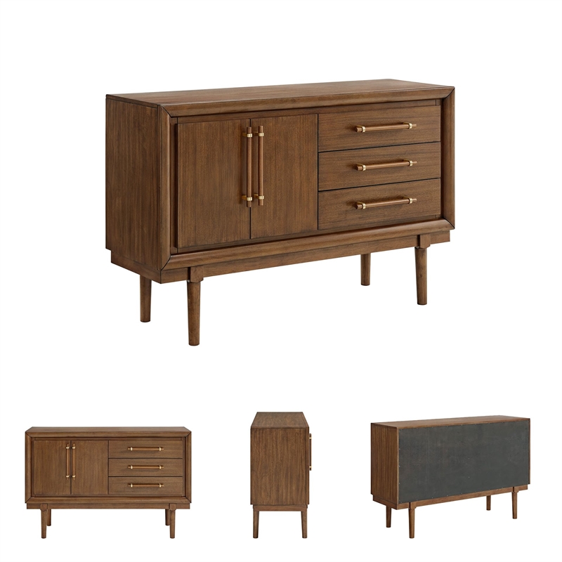 Bowery Hill Modern / Contemporary Wood Dining Server in Brown