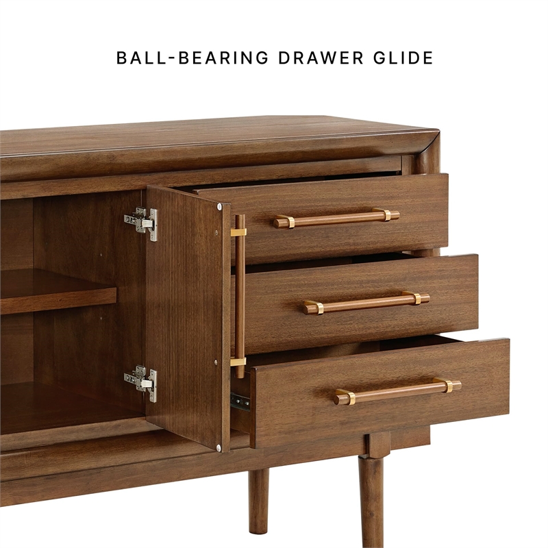 Bowery Hill Modern / Contemporary Wood Dining Server in Brown
