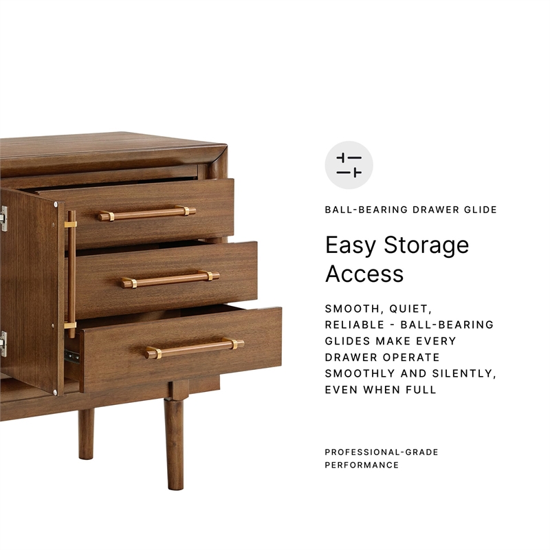 Bowery Hill Modern / Contemporary Wood Dining Server in Brown