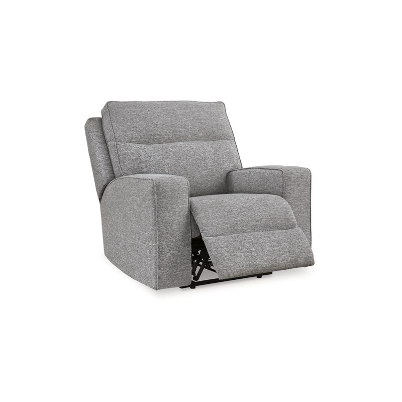 Bowery Hill Modern / Contemporary Polyester Pewter Power Recliner