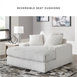 Bowery Hill Contemporary Corner-blocked Frame Polyester White Oversized Chaise