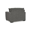 Bowery Hill Contemporary Corner-blocked Frame Polyester Pewter Oversized Chair