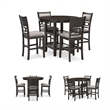 Bowery Hill Brown Counter Height Dining Table Set - Set of 5