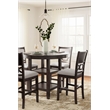 Bowery Hill Brown Counter Height Dining Table Set - Set of 5