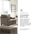 Bowery Hill Contemporary Corner-blocked Frame Polyester Nutmeg Oversized Chair