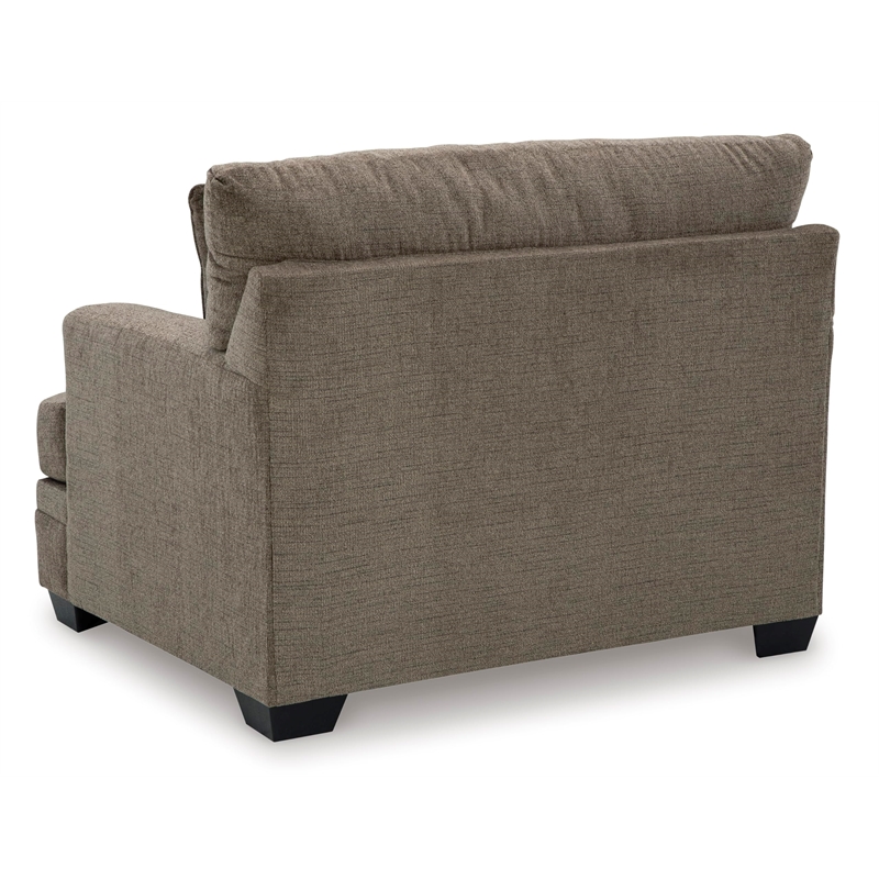 Bowery Hill Contemporary Corner-blocked Frame Polyester Nutmeg Oversized Chair