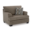 Bowery Hill Contemporary Corner-blocked Frame Polyester Nutmeg Oversized Chair