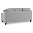 Bowery Hill Contemporary Corner-blocked Frame Polyester Gray Queen Sofa Sleeper