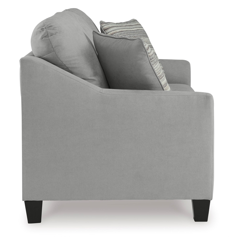 Bowery Hill Contemporary Corner-blocked Frame Polyester Gray Queen Sofa Sleeper