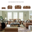 Bowery Hill Traditional Corner-blocked Frame Leather Caramel Oversized Chair