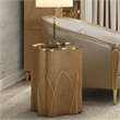 Bowery Hill Modern / Contemporary Wood Chairside Table - Caramel