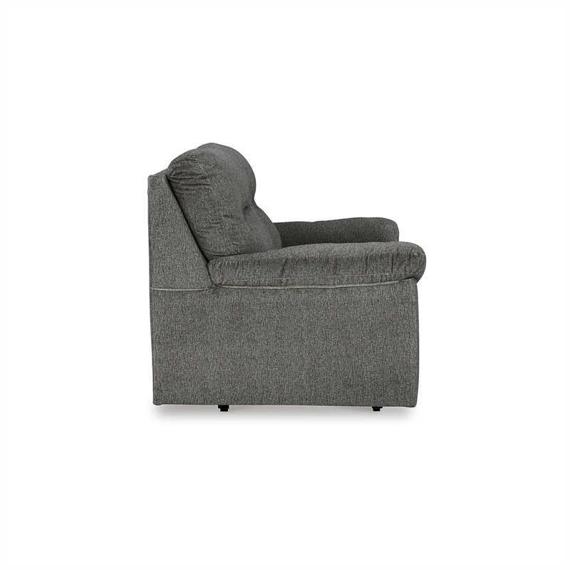 Bowery Hill Contemporary Polyester Dark Gray Glider Loveseat