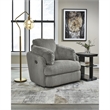 Bowery Hill Contemporary Polyester Fog Swivel Glider Recliner