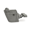Bowery Hill Contemporary Polyester Fog Swivel Glider Recliner