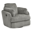 Bowery Hill Contemporary Polyester Fog Swivel Glider Recliner