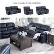 Bowery Hill Contemporary Faux Leather Ocean Power Reclining Sofa
