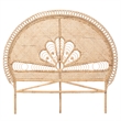 Bowery Hill Natural Brown Rattan Queen Size Standalone Headboard