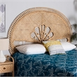 Bowery Hill Natural Brown Rattan Queen Size Standalone Headboard