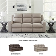 Bowery Hill Reclining Sofa with Drop Down Table in Pebble Finish