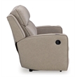 Bowery Hill Reclining Sofa with Drop Down Table in Pebble Finish