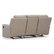 Bowery Hill Reclining Sofa with Drop Down Table in Pebble Finish