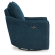 Bowery Hill Polyester Navy Swivel Power Recliner 34