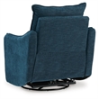Bowery Hill Polyester Navy Swivel Power Recliner 34