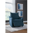 Bowery Hill Polyester Navy Swivel Power Recliner 34