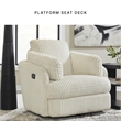 Bowery Hill Contemporary Polyester Ivory Swivel Glider Recliner