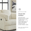 Bowery Hill Contemporary Polyester Ivory Swivel Glider Recliner