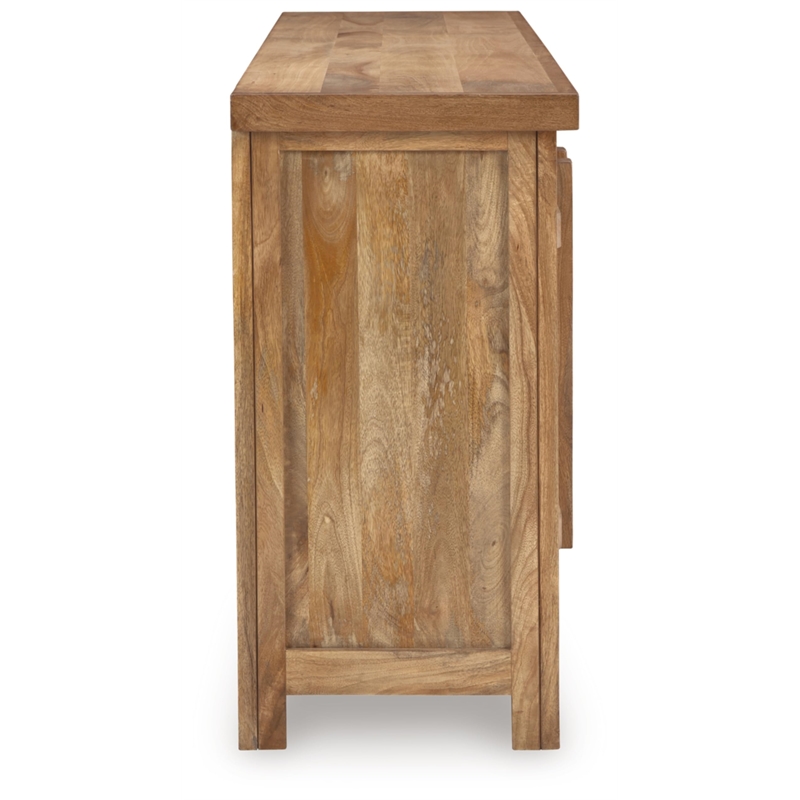 Bowery Hill Modern / Contemporary Wood Brown & Beige Accent Cabinet