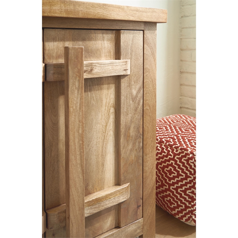 Bowery Hill Modern / Contemporary Wood Brown & Beige Accent Cabinet