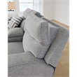 Bowery Hill Contemporary Polyester Pewter Power Reclining Loveseat