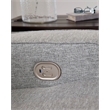 Bowery Hill Contemporary Polyester Pewter Power Reclining Loveseat